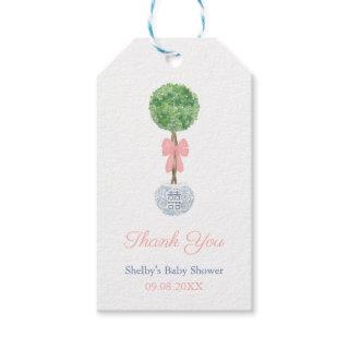 Classic Baby Girl Shower Party Thank You Gift Tags