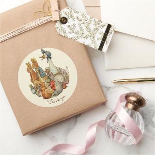 Classic Beatrix Potter Peter and Friends Classic Round Sticker