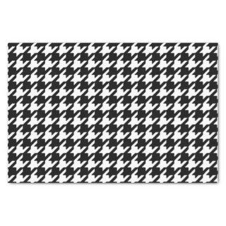 Classic Black and White Houndstooth Pattern Tissue Paper