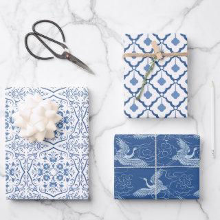 Classic Blue Chinese Ceramic Patterns  Sheets