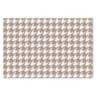 Classic Brown and White Houndstooth Pattern Tissue Paper
