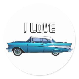 Classic car 1957 Chevy BelAire custom sticker