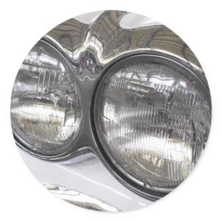 Classic car headlights classic round sticker