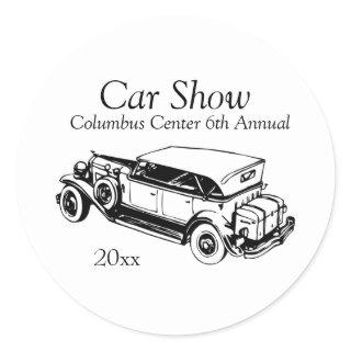 Classic Car Show Stickers Customize