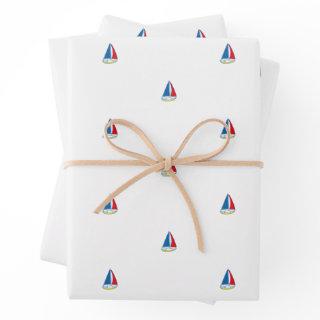 Classic Childhood Simple Sailboat Nautical Sail  Sheets