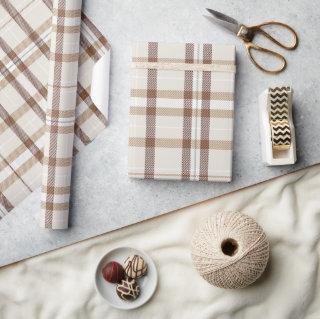 Classic Christmas Beige and Cream Plaid