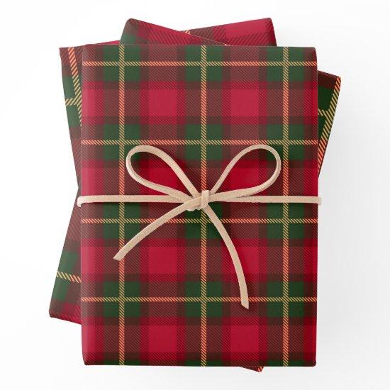 Classic Christmas Red Green Plaid Tartan Festive  Sheets