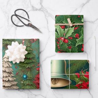 Classic Christmas Retro Vintage  Sheets