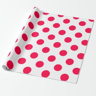 Classic Christmas Template Red Polka Dots White