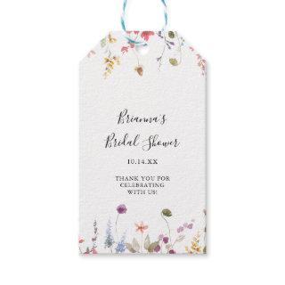 Classic Colorful Wild Floral Bridal Shower  Gift Tags