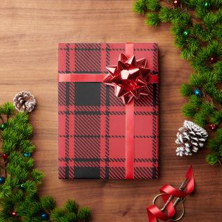 Classic Elegant Red and Black Plaid Tartan Holiday