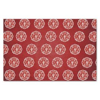 Classic Fire Fighter Symbol Pattern Red Tissue Paper