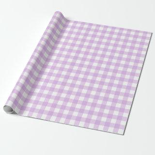 Classic Gingham Check Plaid Pattern Pastel Lilac