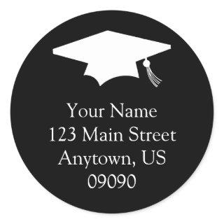 Classic Graduation Address Label (Black)
