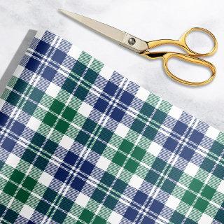 Classic Green and Navy Blue Tartan Plaid Holiday