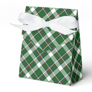Classic Green Red Blue White Plaid Pattern Favor Boxes