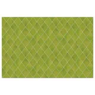 Classic Green Velvet Argyle Pattern Luxury  Tissue Paper