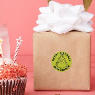 Classic Grinch | Happy Birthday Classic Round Sticker