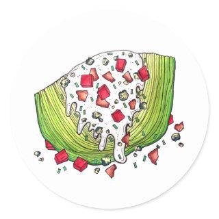 Classic Iceberg Lettuce Wedge Salad Food Foodie Classic Round Sticker