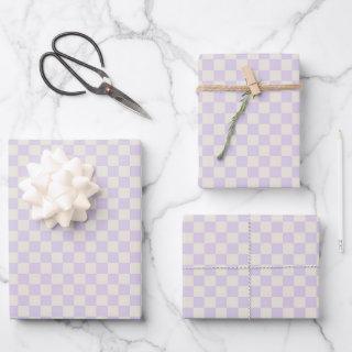 Classic Light Purple, White Plaid   Sheets