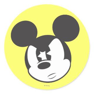 Classic Mickey | Angry Head Classic Round Sticker