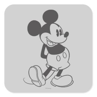 Classic Mickey | Black and White Square Sticker
