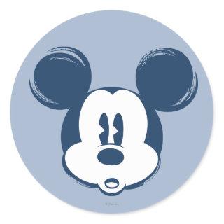 Classic Mickey | Blue Head Classic Round Sticker
