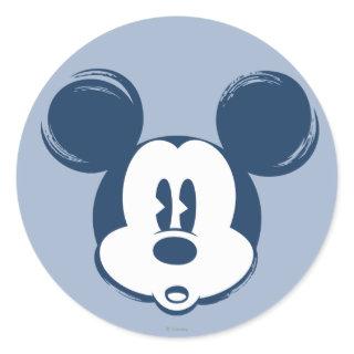 Classic Mickey | Blue Head Classic Round Sticker