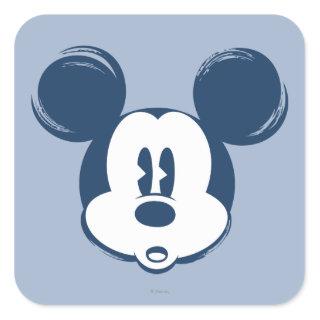 Classic Mickey | Blue Head Square Sticker