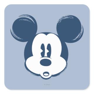 Classic Mickey | Blue Head Square Sticker