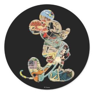 Classic Mickey | Comic Silhouette Classic Round Sticker
