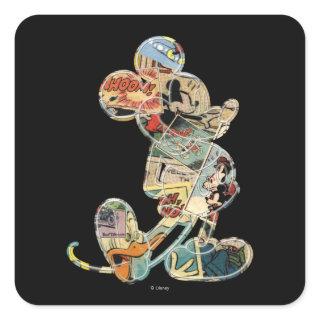 Classic Mickey | Comic Silhouette Square Sticker