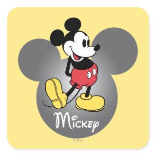 Classic Mickey | Head Icon Square Sticker