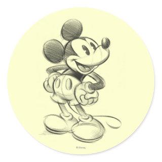 Classic Mickey | Sketch Classic Round Sticker