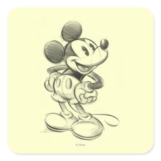 Classic Mickey | Sketch Square Sticker