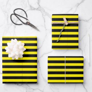 Classic Minimal Modern Black and Yellow Striped  Sheets