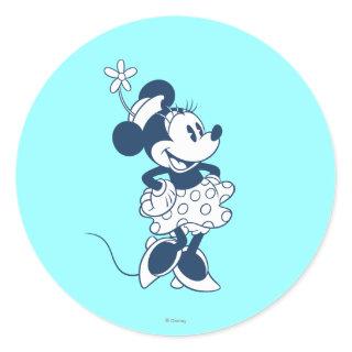 Classic Minnie | Blue Hue Classic Round Sticker