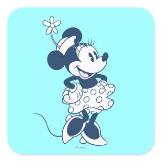 Classic Minnie | Blue Hue Square Sticker