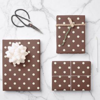 Classic Pattern Chocolate Brown & White Polka Dots  Sheets