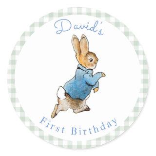 Classic Peter Rabbit Beatrix Potter Birthday   Classic Round Sticker