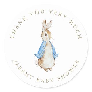 Classic Peter the Rabbit Baby Shower Square Sticke Classic Round Sticker