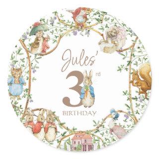 Classic Peter the Rabbit Birthday Classic Round Sticker