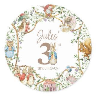 Classic Peter the Rabbit Birthday Classic Round Sticker