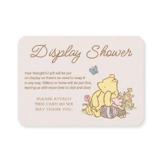 Classic Pooh & Piglet No Wrap Baby Shower Place Card