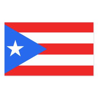 Classic Puerto Rican Flag Rectangular Sticker