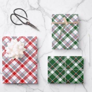 Classic Red Green Blue White Plaid Check Pattern  Sheets