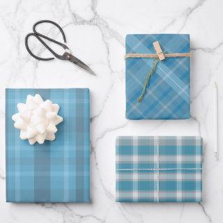 Classic Retro Blue And Grey Plaid Patterns  Sheets