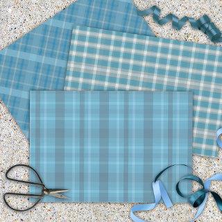 Classic Retro Blue And Grey Plaid Patterns  Sheets