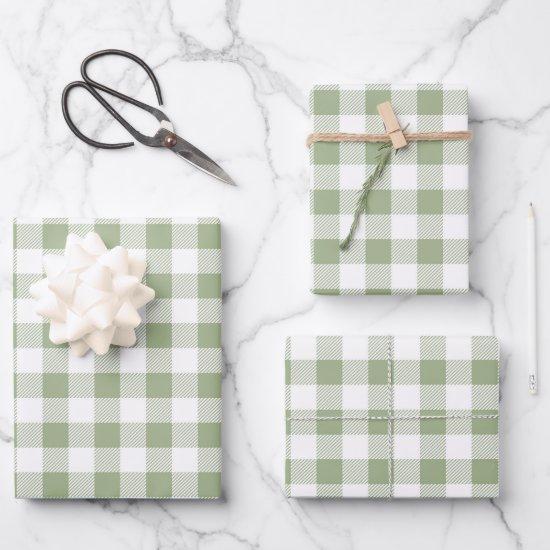 Classic Sage Green Plaid   Sheets