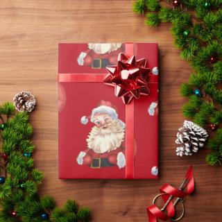 Classic Santa red background